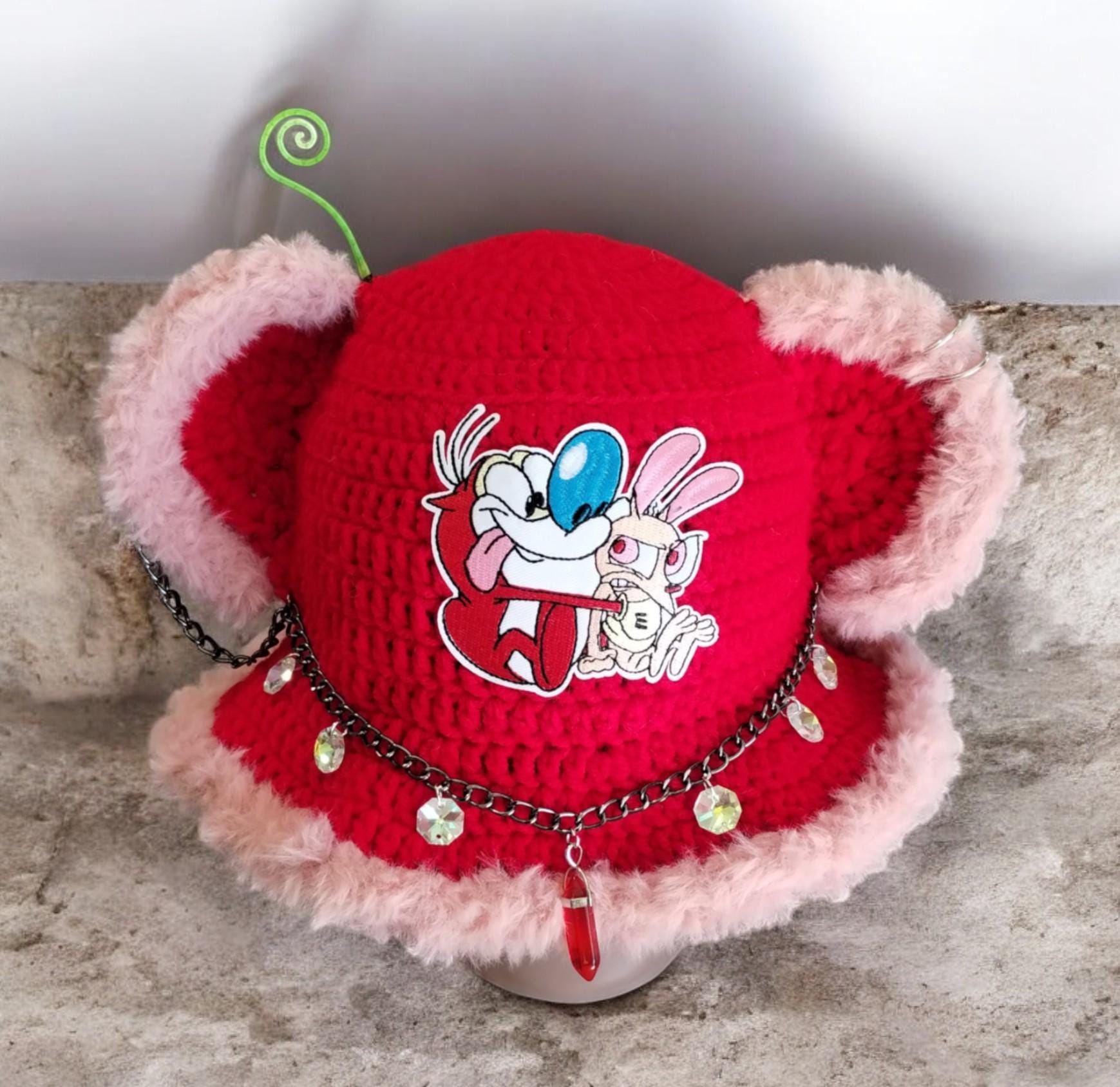 Ren and Stimpy Bear Ear Bucket Hat