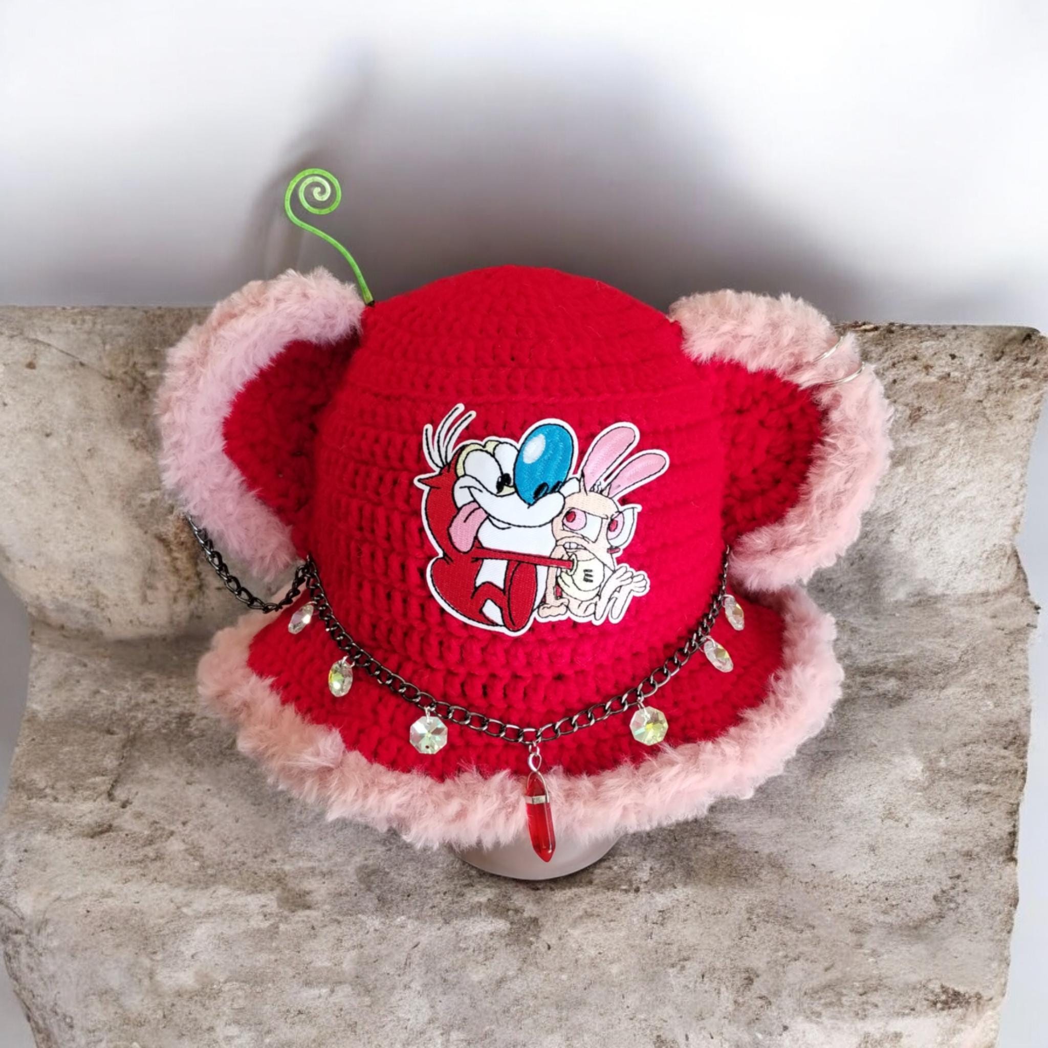 Ren and Stimpy Bear Ear Bucket Hat