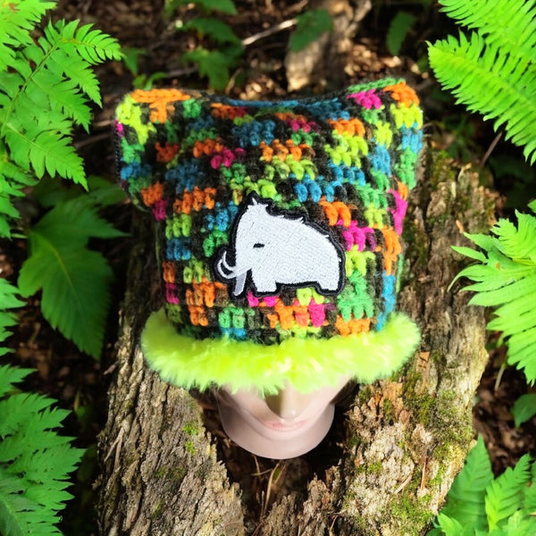 Wooli Neon Rainbow Cat Hat